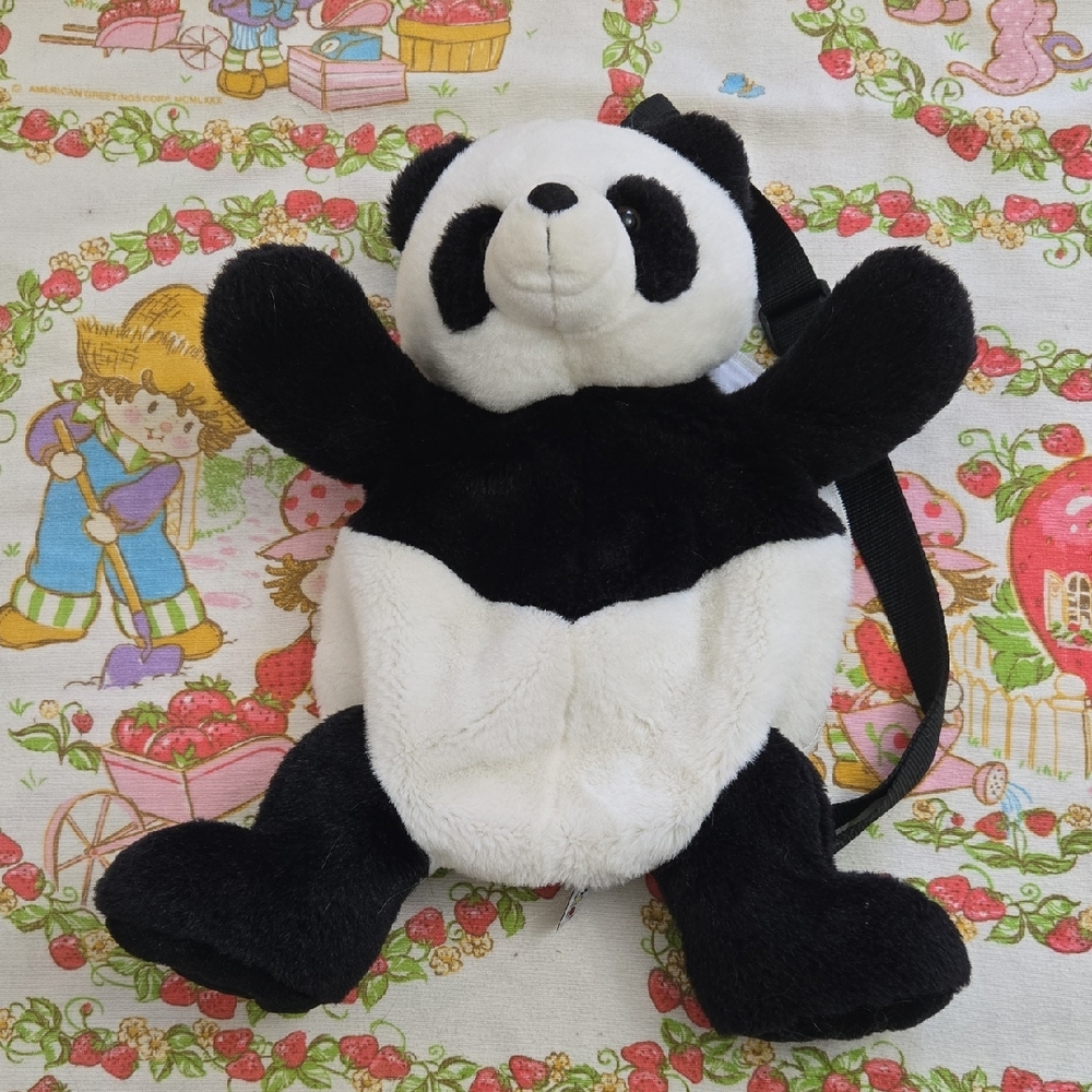 Vintage Aurora Panda Plush Backpack
